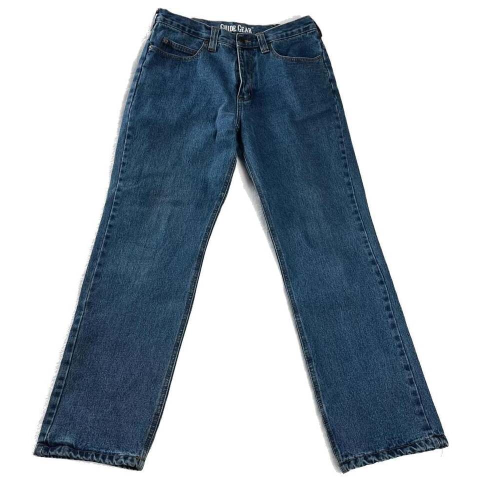 Guide Gear Flannel Lined Jeans Men’s 34x32 Blue Straight Leg Workwear